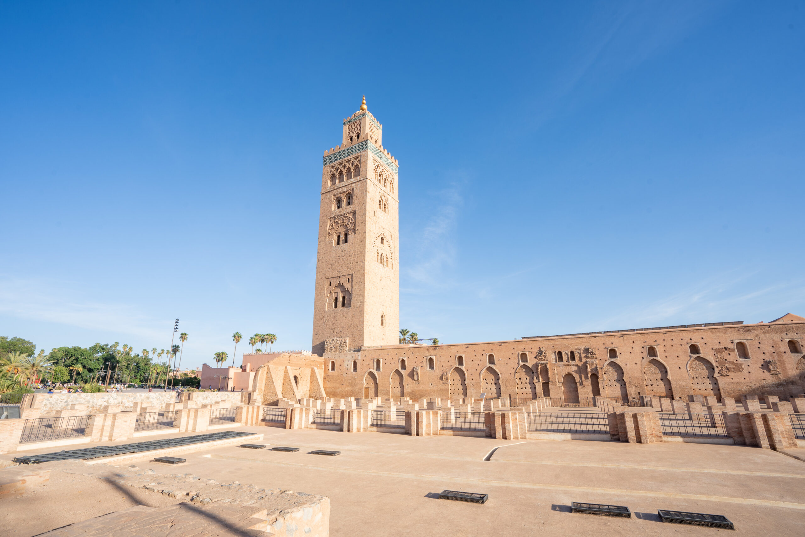 Koutoubia Mosque, Marrakech, Morocco during a bright sunny day. High quality photo